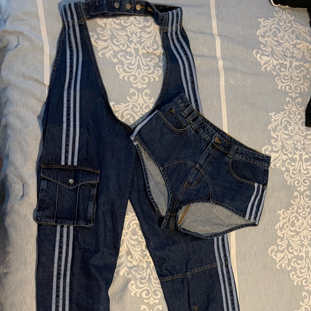 ❌SOLD❌Ivy Park Rodeo chaps and shorts Size L NWT